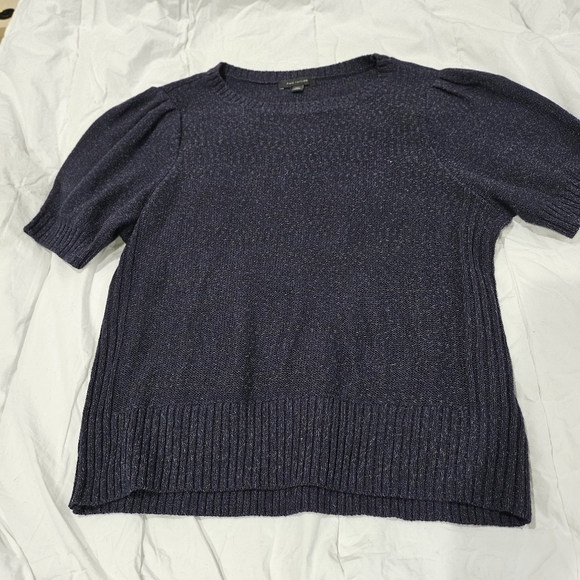 Ann Taylor Sweaters - Elegant Navy Blue Women's Sweater Blouse Top XXL